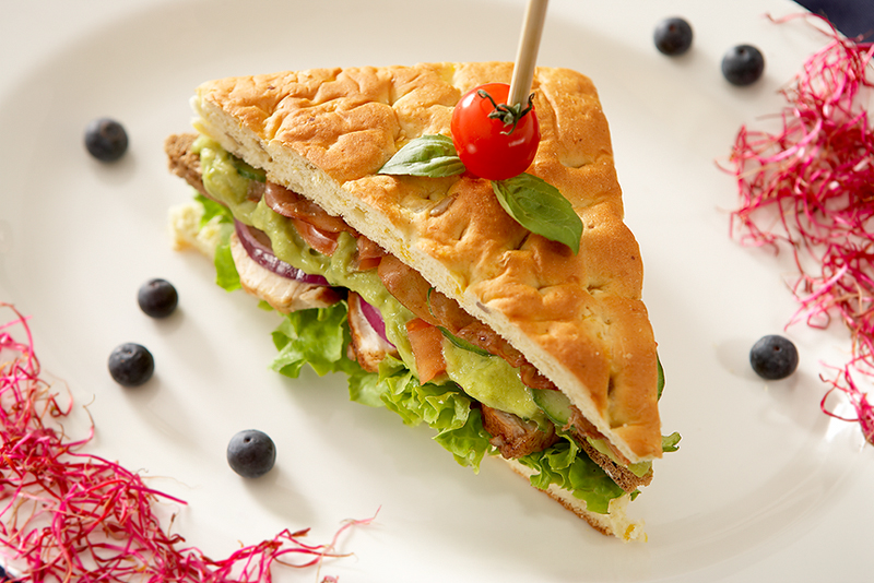 Guacamole club sandwich